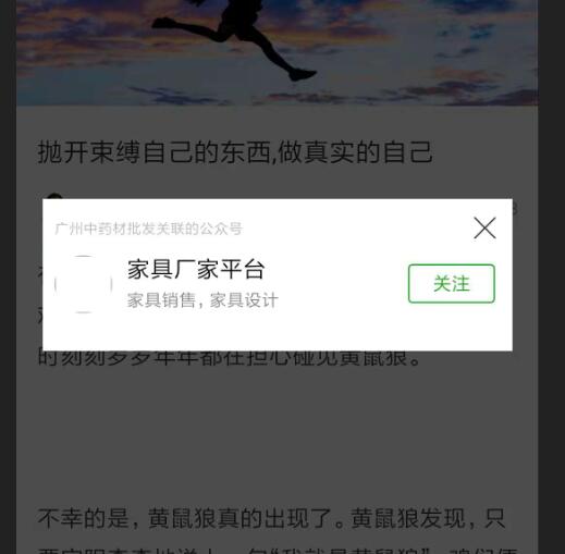 小程序里可以关注公众号